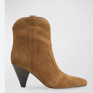 Marc Fisher Carissa Caramel Suede Ankle Boots